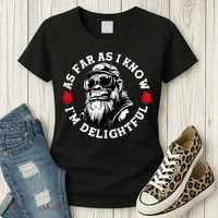 As Far As I Know I'M Delightful Monkey Saying Quote Women's T-Shirt thumb 3