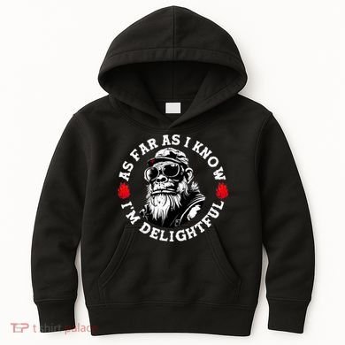 As Far As I Know I'M Delightful Monkey Saying Quote Kids Hoodie