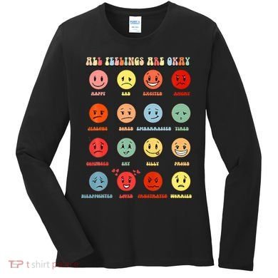 All Feeling Are Okay Mental Health Matters Women's Long Sleeve Shirt