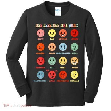 All Feeling Are Okay Mental Health Matters Kids Long Sleeve Shirt