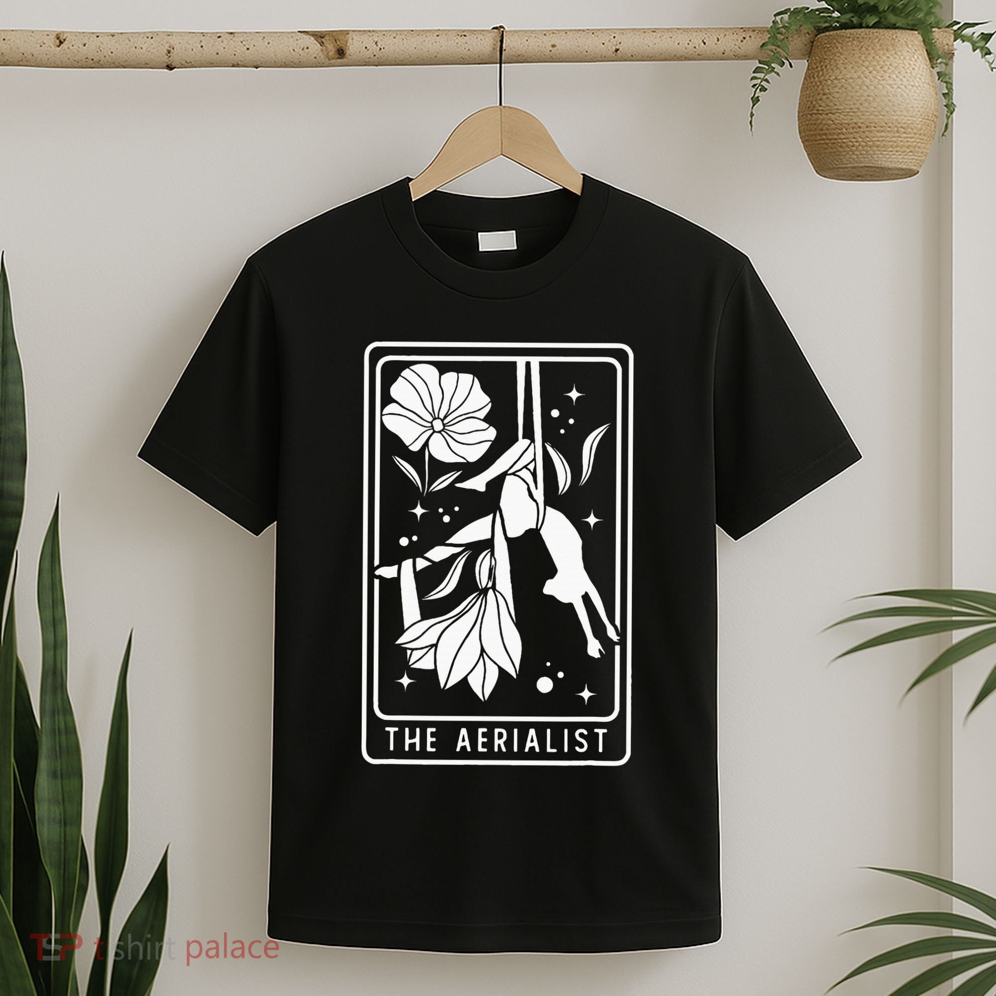Aerialist Floral Acrobatics Dancer Aerial Silk Circus Sports T-Shirt