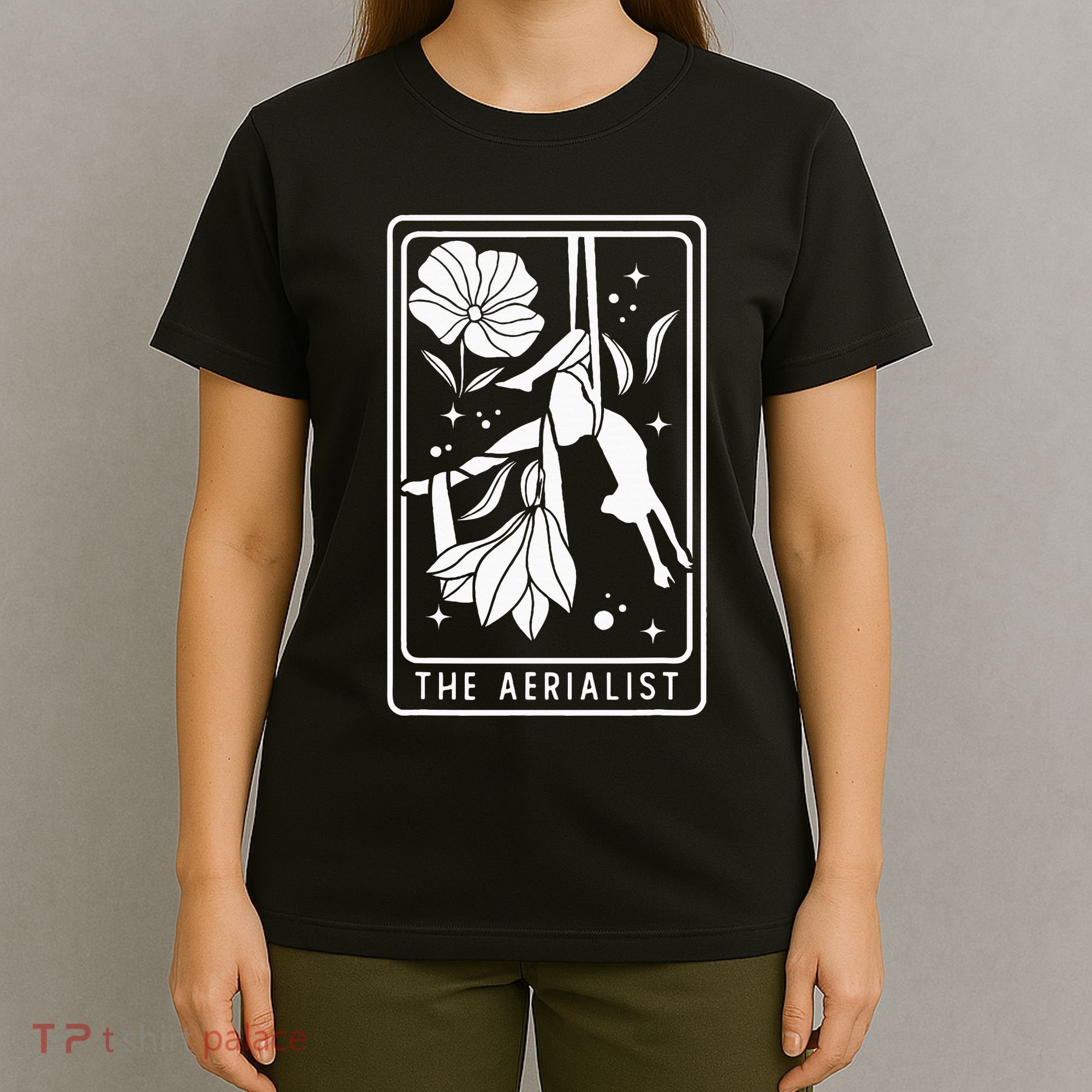 Aerialist Floral Acrobatics Dancer Aerial Silk Circus Sports T-Shirt