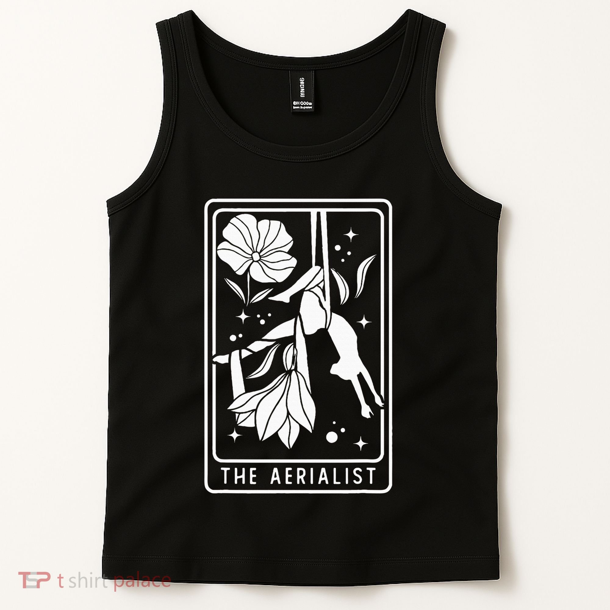 Aerialist Floral Acrobatics Dancer Aerial Silk Circus Sports Tank Top