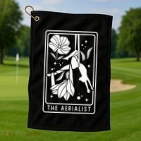 Aerialist Floral Acrobatics Dancer Aerial Silk Circus Sports Golf Towel thumb 1