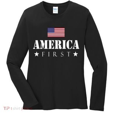 America First Americafirst Women's Long Sleeve Shirt
