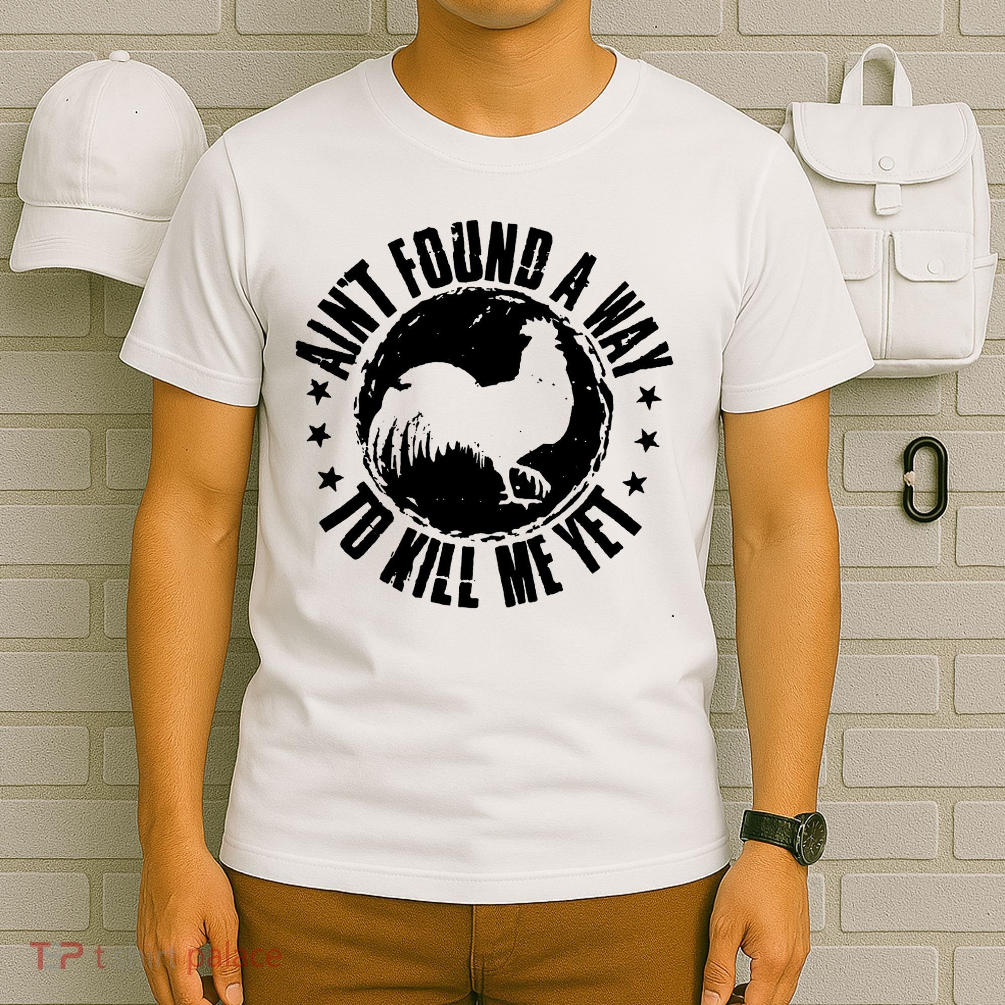 AinT Found A Way To Kill Me Yet Vintage Rooster T-Shirt