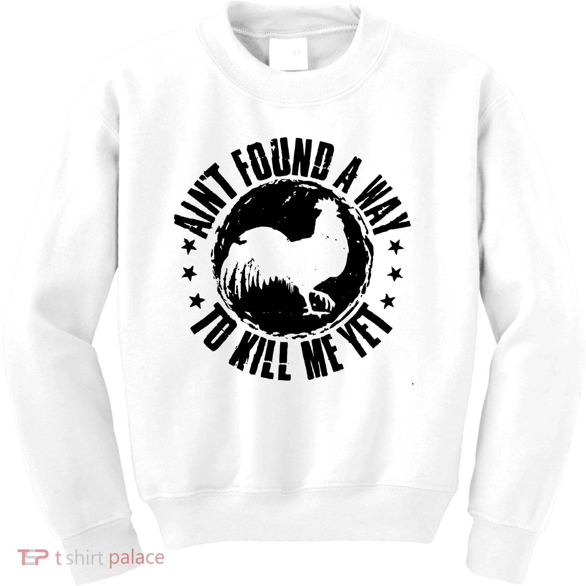 AinT Found A Way To Kill Me Yet Vintage Rooster Kids Sweatshirt