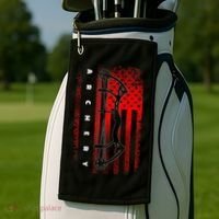 American Flag Archery Golf Towel thumb 2