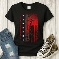 American Flag Archery Women's T-Shirt thumb 3