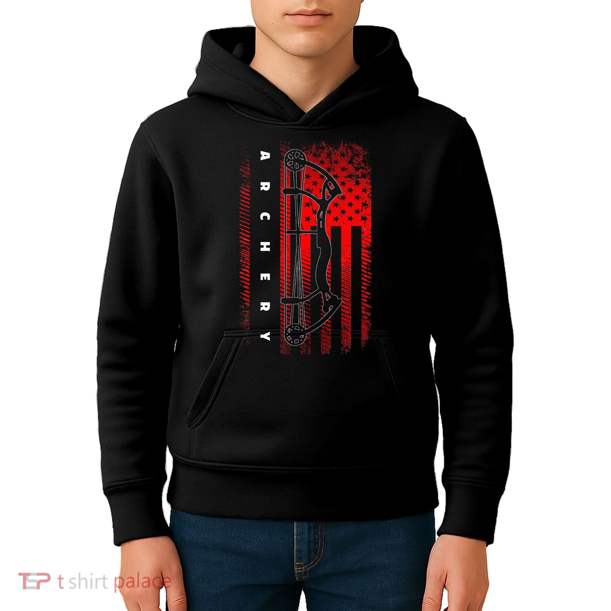 American Flag Archery Kids Hoodie