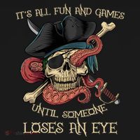 All Fun And Games Until Someone Loses An Eye Funny Pirate Women's Tank Top thumb 5