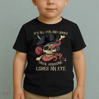 All Fun And Games Until Someone Loses An Eye Funny Pirate Toddler T-Shirt thumb 2