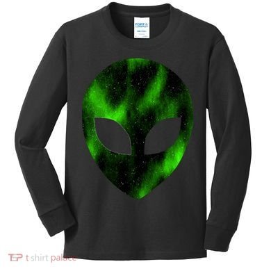 Alien Face Kids Long Sleeve Shirt