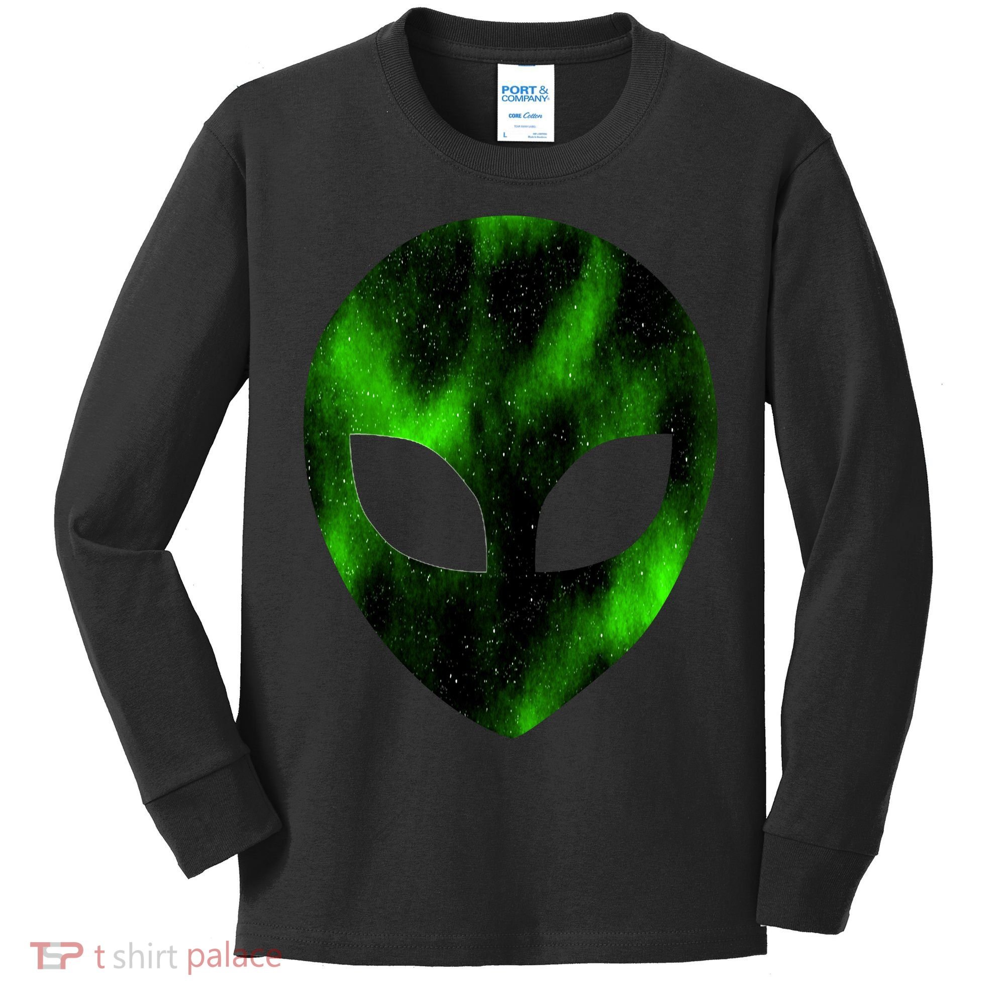 Alien Face Kids Long Sleeve Shirt
