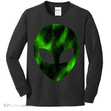 Alien Face Kids Long Sleeve Shirt