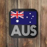 Australia Flag AUS Travel And Adventure Coaster thumb 0
