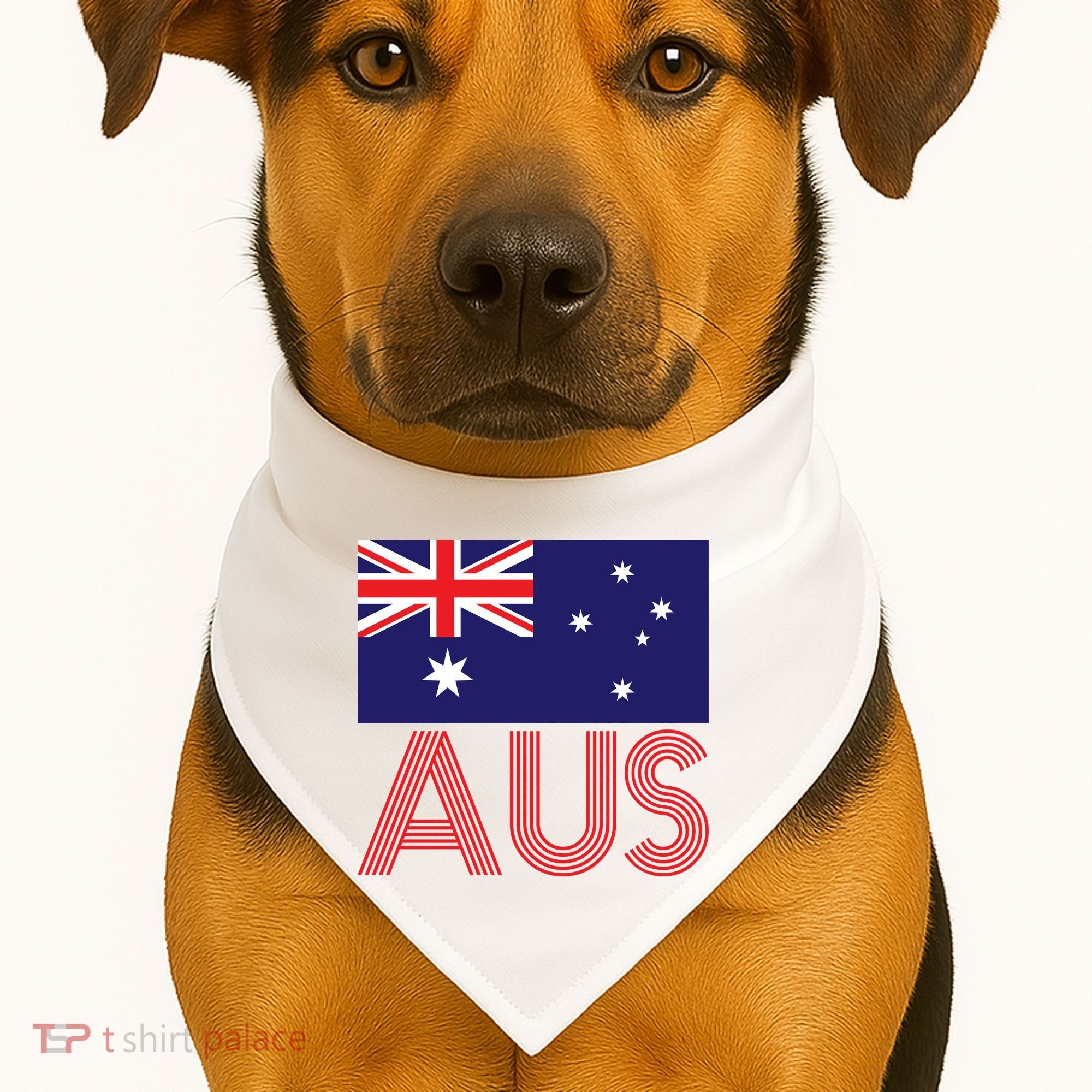 Australia Flag AUS Travel And Adventure USA-Made Doggie Bandana