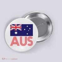 Australia Flag AUS Travel And Adventure Button thumb 0