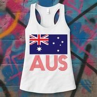 Australia Flag AUS Travel And Adventure Women's Tank Top thumb 3