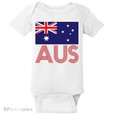 Australia Flag AUS Travel And Adventure Baby Bodysuit
