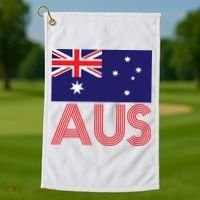 Australia Flag AUS Travel And Adventure Golf Towel thumb 1