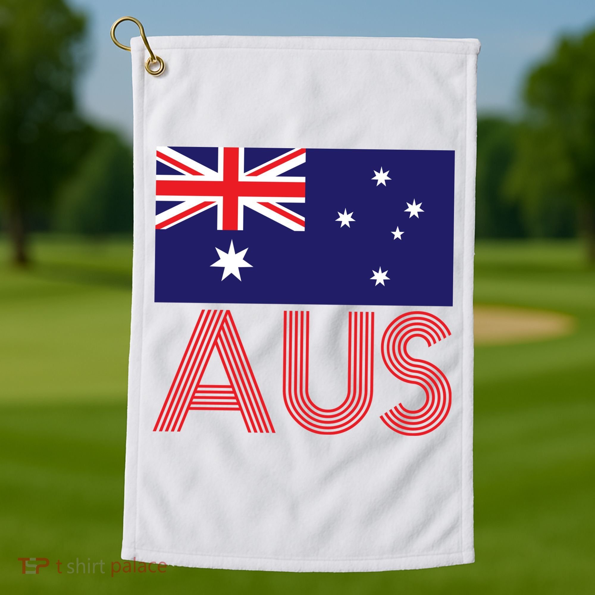 Australia Flag AUS Travel And Adventure Golf Towel