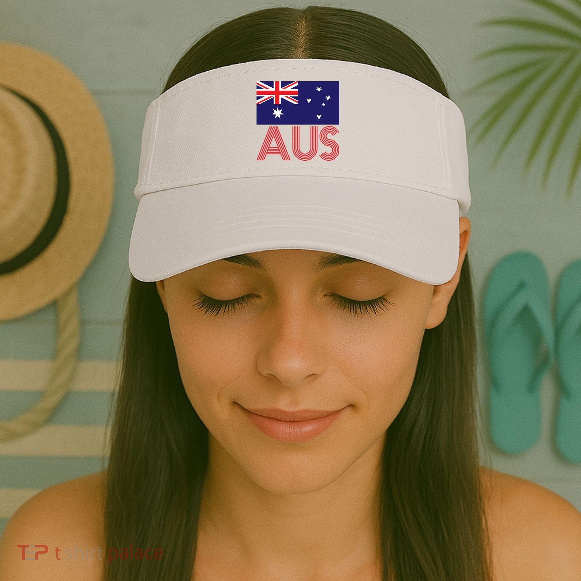 Australia Flag AUS Travel And Adventure Visor