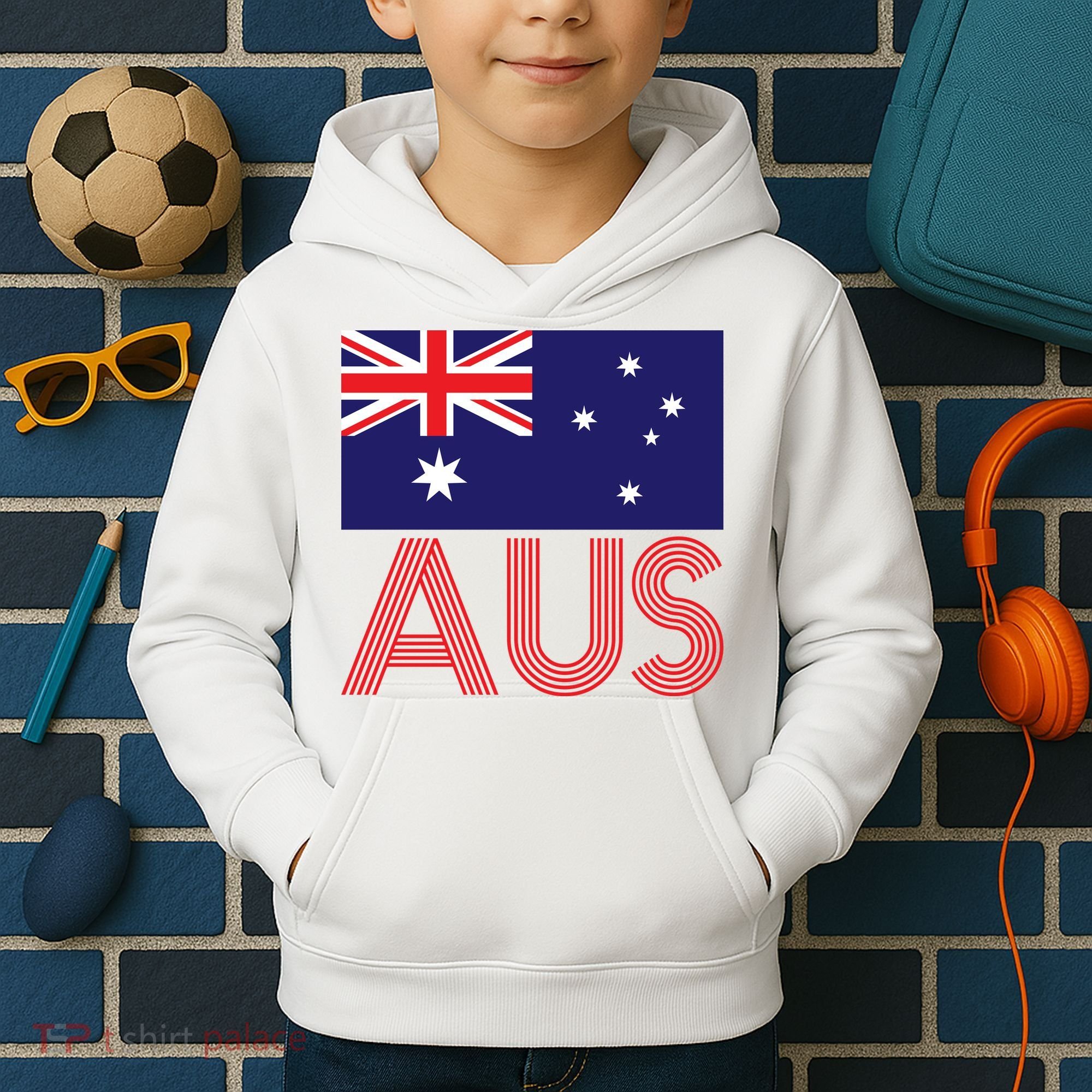 Australia Flag AUS Travel And Adventure Kids Hoodie