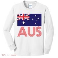 Australia Flag AUS Travel And Adventure Kids Long Sleeve Shirt thumb 0