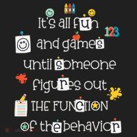 All Fun And Games Function Of Behavior Analyst ABA BCBA Golf Towel thumb 3