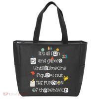 All Fun And Games Function Of Behavior Analyst ABA BCBA Tote Bag thumb 0