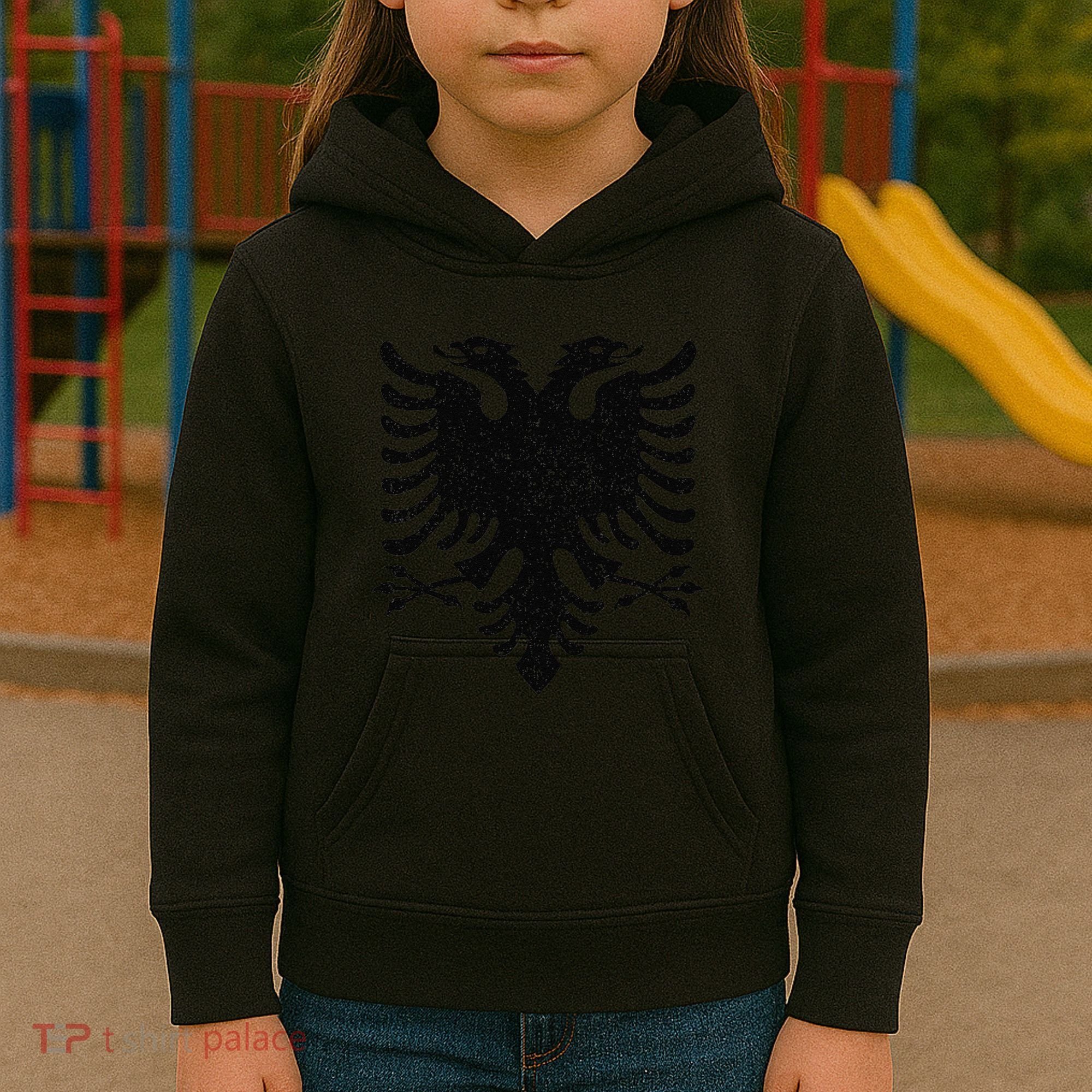 Albania Flag Albanian Doubleheaded Eagle Kids Hoodie