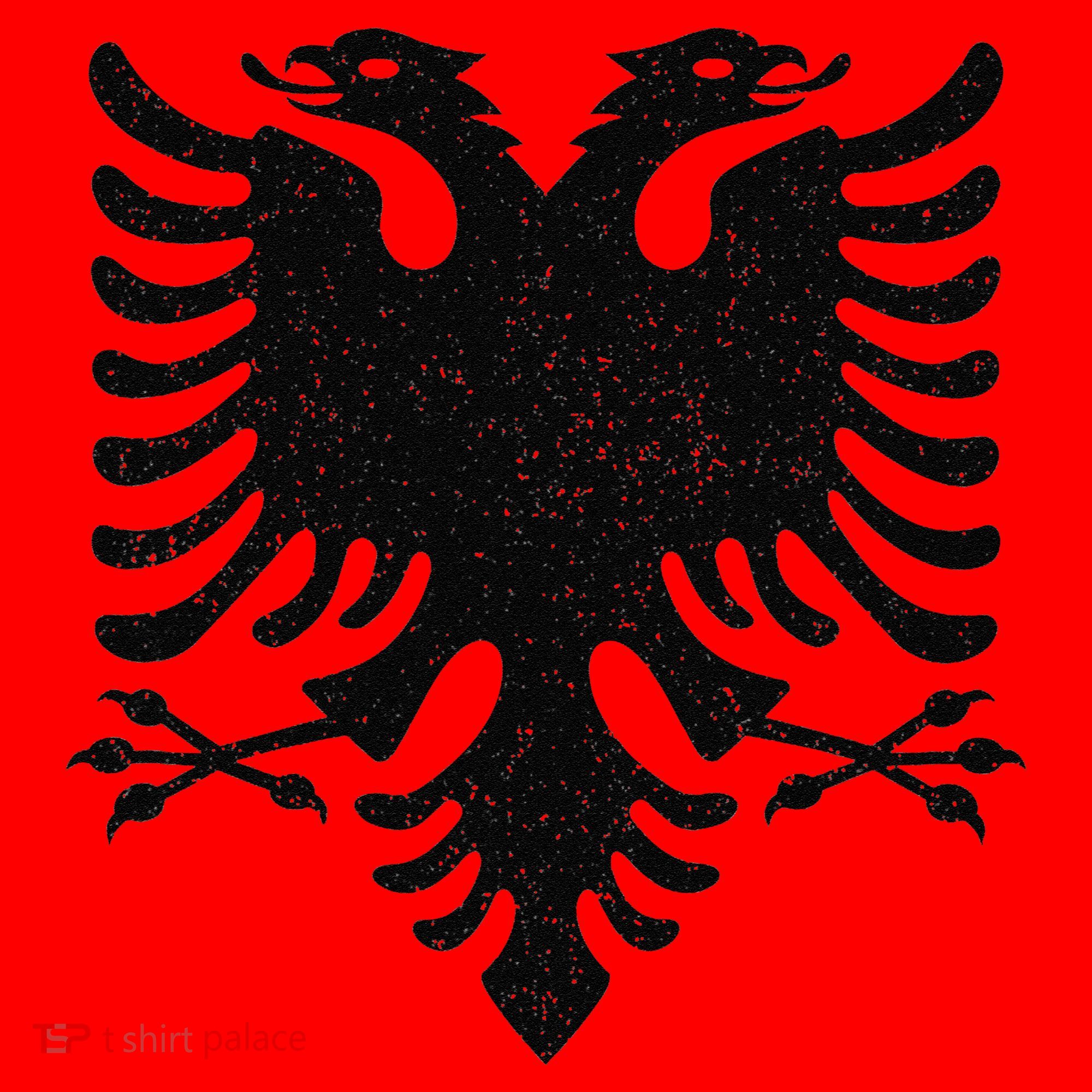 Albania Flag Albanian Doubleheaded Eagle Santa Hat