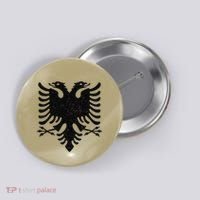 Albania Flag Albanian Doubleheaded Eagle Button thumb 0