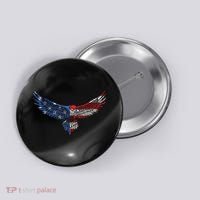 American Flag An Eagle Mullet Patriotic For Dad Husband Button thumb 0