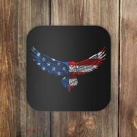 American Flag An Eagle Mullet Patriotic For Dad Husband Coaster thumb 0