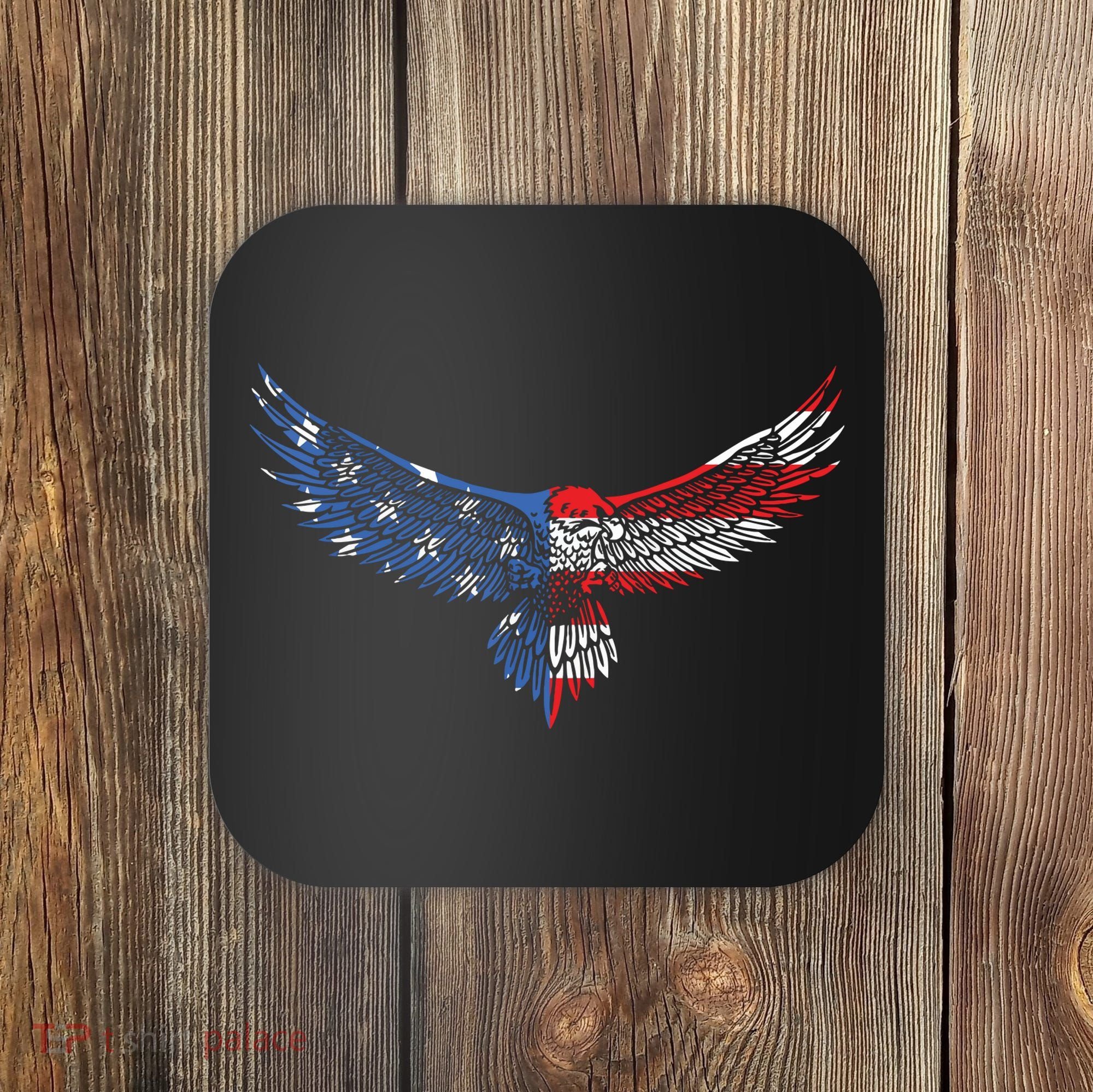 American Flag An Eagle Mullet Patriotic For Dad Husband Coaster