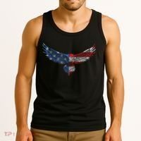 American Flag An Eagle Mullet Patriotic For Dad Husband Tank Top thumb 3