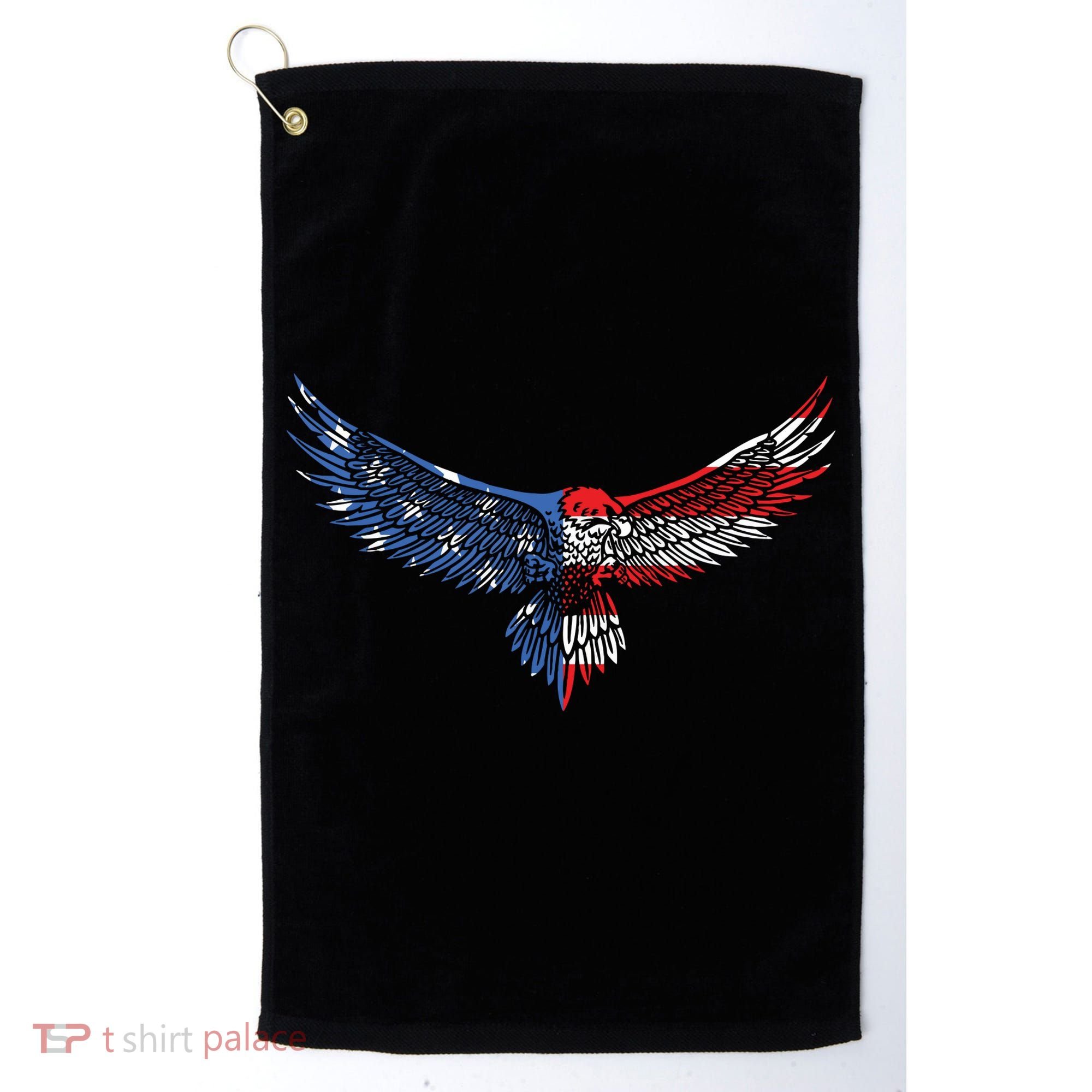 American Flag An Eagle Mullet Patriotic For Dad Husband Golf Towel