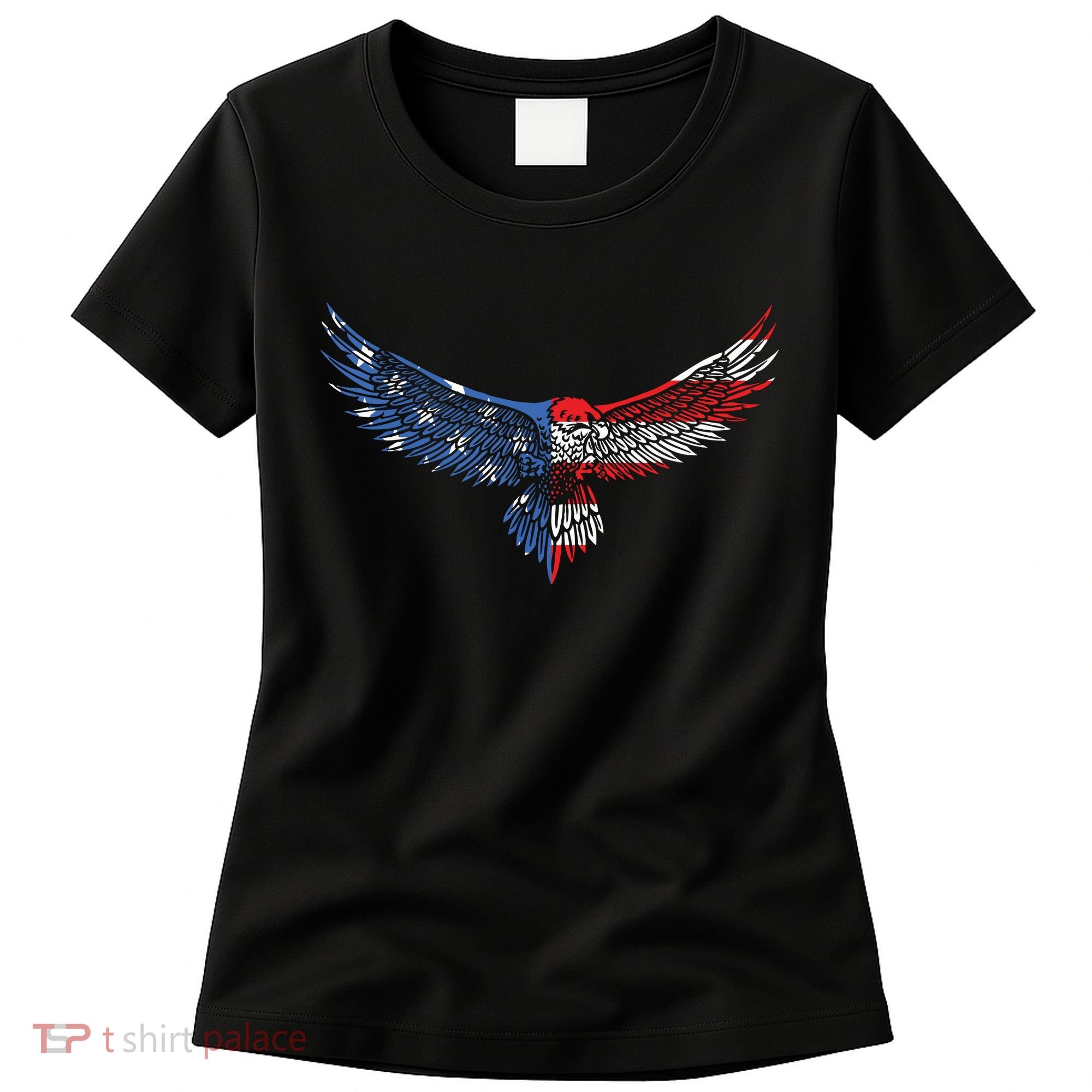 American Flag An Eagle Mullet Patriotic For Dad Husband Women's T-Shirt