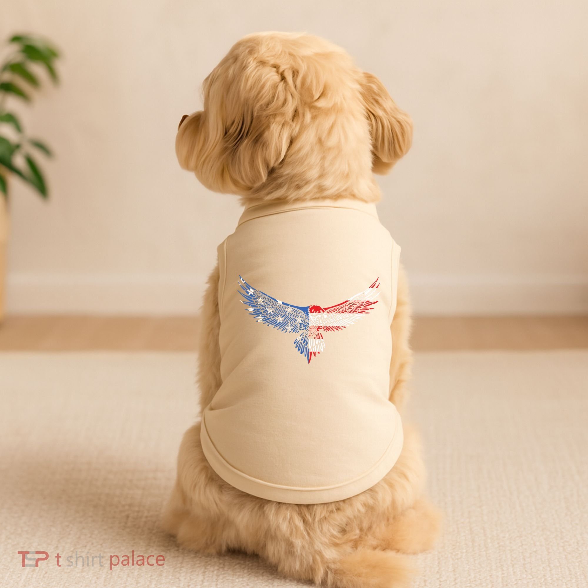 American Flag An Eagle Mullet Patriotic For Dad Husband Doggie Tank