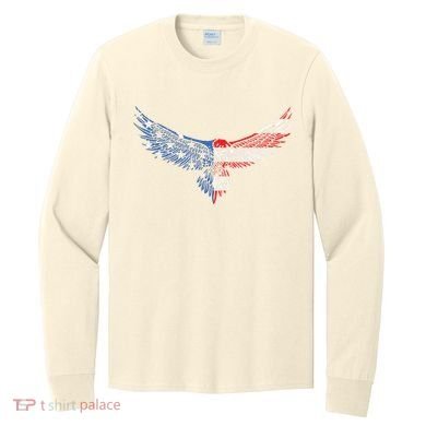 American Flag An Eagle Mullet Patriotic For Dad Husband Long Sleeve Shirt