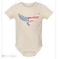 American Flag An Eagle Mullet Patriotic For Dad Husband Baby Bodysuit thumb 0