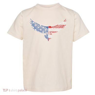 American Flag An Eagle Mullet Patriotic For Dad Husband Toddler T-Shirt