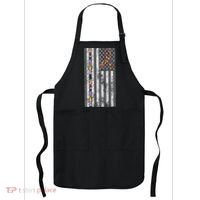 American Flag Autism Awareness Puzzle Piece & Ribbon Apron thumb 0
