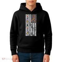 American Flag Autism Awareness Puzzle Piece & Ribbon Kids Hoodie thumb 4