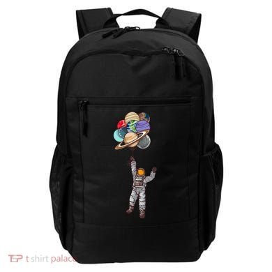 Astronaut Flying Away On Balloons Backpack