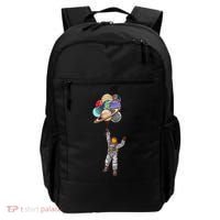 Astronaut Flying Away On Balloons Backpack thumb 0