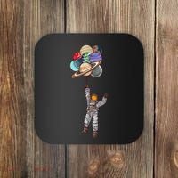 Astronaut Flying Away On Balloons Coaster thumb 0