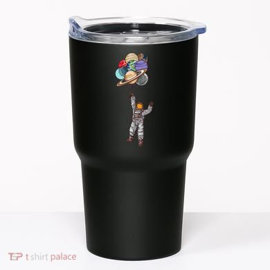 Astronaut Flying Away On Balloons Tumbler